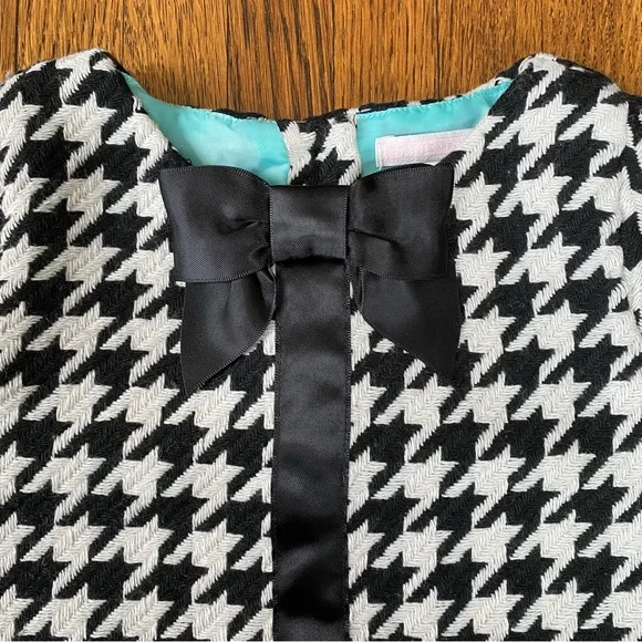 Janie and Jack 12-18 Months Black and White Houndstooth Bow Dress - Picture 2 of 7